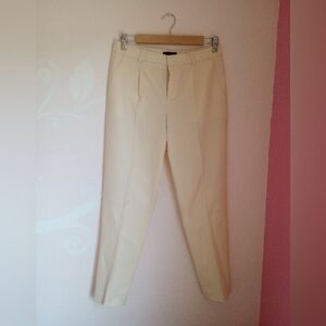100% Wool Super 120's Ivory J. Crew Trousers